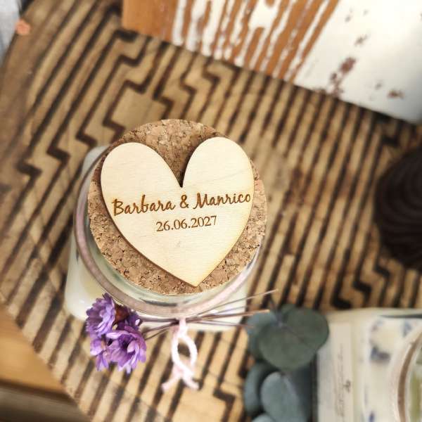 Candela artigianale PROFUMATA BATTESIMO